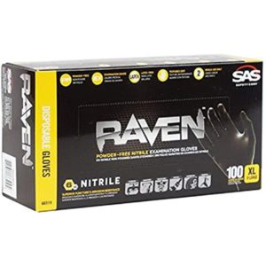 SAS 66519 Raven Nitrile PF XL Gloves